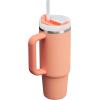 STANLEY Quencher H2.0 Tumbler with Handle and Straw 30 oz | Flowstate 3-Position Lid | Cup Holder Compatible for Travel | Insulated Stainless Steel Cup | BPA-Free | Rose Quartz 2.0(Nectarine)
