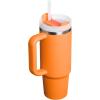 STANLEY Quencher H2.0 Tumbler with Handle and Straw 30 oz | Flowstate 3-Position Lid | Cup Holder Compatible for Travel | Insulated Stainless Steel Cup | BPA-Free | Rose Quartz 2.0(Goldenrod Coral)
