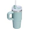 STANLEY Quencher H2.0 Tumbler with Handle and Straw 30 oz | Flowstate 3-Position Lid | Cup Holder Compatible for Travel | Insulated Stainless Steel Cup | BPA-Free | Rose Quartz 2.0(Seafoam)