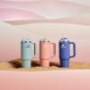 STANLEY Quencher H2.0 Tumbler with Handle and Straw 30 oz | Flowstate 3-Position Lid | Cup Holder Compatible for Travel | Insulated Stainless Steel Cup | BPA-Free | Rose Quartz 2.0(Exclusive Blue Cactus)