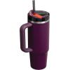 STANLEY Quencher H2.0 Tumbler with Handle and Straw 30 oz | Flowstate 3-Position Lid | Cup Holder Compatible for Travel | Insulated Stainless Steel Cup | BPA-Free | Rose Quartz 2.0(Plum)