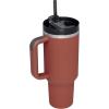 STANLEY Quencher H2.0 Tumbler with Handle and Straw 30 oz | Flowstate 3-Position Lid | Cup Holder Compatible for Travel | Insulated Stainless Steel Cup | BPA-Free | Rose Petal Shimmer(Red Rust)