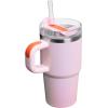 STANLEY Quencher H2.0 Tumbler with Handle and Straw 30 oz | Flowstate 3-Position Lid | Cup Holder Compatible for Travel | Insulated Stainless Steel Cup | BPA-Free | Rose Petal Shimmer(Rose Petal Shimmer)