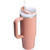 STANLEY Quencher H2.0 Tumbler with Handle and Straw 30 oz | Flowstate 3-Position Lid | Cup Holder Compatible for Travel | Insulated Stainless Steel Cup | BPA-Free | Rose Quartz 2.0(Exclusive Sienna)