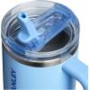 STANLEY Quencher ProTour Flip Straw Tumbler with Leakproof Lid | Built-In Straw & Handle | Cupholder Compatible for Travel | Insulated Stainless Steel Cup | BPA-Free(Oasis Cornflower Gloss)