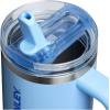 STANLEY Quencher ProTour Flip Straw Tumbler with Leakproof Lid | Built-In Straw & Handle | Cupholder Compatible for Travel | Insulated Stainless Steel Cup | BPA-Free(Oasis Cornflower Gloss)