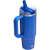 STANLEY Quencher ProTour Flip Straw Tumbler with Leakproof Lid | Built-In Straw & Handle | Cupholder Compatible for Travel | Insulated Stainless Steel Cup | BPA-Free(Oasis Royal Blue)