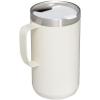 STANLEY Stay-Hot Camp Mug 24 oz | Press Fit Drink Through Lid | Cup for Coffee, Tea and Drinks | Insulated Stainless Steel Coffee Mug | BPA-Free | Cream Gloss