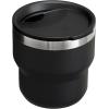 STANLEY Stay-Hot Stacking Camp Cup 10 oz | Press In Drink Through Lid | Cup for Coffee, Tea and Drinks | Insulated Stainless Steel Coffee Mug | BPA-Free(Black 2.0)