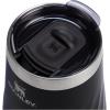 STANLEY The Reserve Textured Wine Tumbler | 11oz | Splash-Proof Lid | Cold Drinks & Cocktail Cup | Insulated Stainless Steel Wine Glass | Wisteria Shine(Black Gloss)
