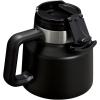 STANLEY Tough-To-Tip Admiral’s Mug 20 oz | Twist-on Flip Open Lid | Wide Body with Non-Skid Rubber Base | Insulated Stainless Steel Coffee Cup | BPA-Free(Black 2.0)