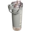 Stanley Activate Shaker Bottle 20 oz | Leakproof Insulated Stainless Steel Shaker Cup | Base Storage and Twist On Fast Flow Lid | Protein Shakes and Pre Workout Powder | BPA-Free | Twilight(Sage Grey)