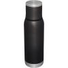 Stanley Adventure-To-Go Vacuum Bottle 1.1 qt | Wide Mouth w/Leakproof Cup Lid | Keep Drinks Hot or Cold | Packable for Travel | Insulated Stainless Steel Thermal Bottle | BPA-Free | Hammertone Green(Charcoal Glow)