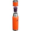 Stanley Adventure-To-Go Vacuum Bottle 1.1 qt | Wide Mouth w/Leakproof Cup Lid | Keep Drinks Hot or Cold | Packable for Travel | Insulated Stainless Steel Thermal Bottle | BPA-Free | Hammertone Green(Tigerlily Plum)