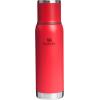 Stanley Adventure-To-Go Vacuum Bottle 1.1 qt | Wide Mouth w/Leakproof Cup Lid | Keep Drinks Hot or Cold | Packable for Travel | Insulated Stainless Steel Thermal Bottle | BPA-Free | Hammertone Green(Chili Red)
