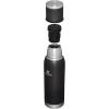 Stanley Adventure-To-Go Vacuum Bottle 1.1 qt | Wide Mouth w/Leakproof Cup Lid | Keep Drinks Hot or Cold | Packable for Travel | Insulated Stainless Steel Thermal Bottle | BPA-Free | Hammertone Green(Charcoal Glow)