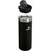 Stanley AeroLight Transit Bottle 20 oz | Locking Drink Through Lid | Leak Resistant Water Bottle or Coffee Travel Mug | Lightweight Insulated Stainless Steel | BPA-Free | Rose Quartz(Black)