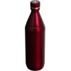 Stanley All Day Slim Bottle 20 oz | Twist On Lid with Leakproof Seal | Slim Design for Travel & Gym | Insulated Stainless Steel | BPA-Free | Black(Garnet Shine)