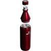 Stanley All Day Slim Bottle 20 oz | Twist On Lid with Leakproof Seal | Slim Design for Travel & Gym | Insulated Stainless Steel | BPA-Free | Black(Garnet Shine)