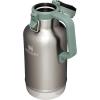 Stanley Classic Easy-Pour Growler 64 oz | Keeps Beer Cold or Coffee Hot | Leakproof Steel Lined Lid and Easy to Carry Handle | Insulated Stainless Steel | BPA-Free | Green(Stainless Steel Shale)
