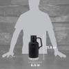 Stanley Classic Easy-Pour Growler 64 oz | Keeps Beer Cold or Coffee Hot | Leakproof Steel Lined Lid and Easy to Carry Handle | Insulated Stainless Steel | BPA-Free | Green(Matte Black)