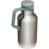 Stanley Classic Easy-Pour Growler 64 oz | Keeps Beer Cold or Coffee Hot | Leakproof Steel Lined Lid and Easy to Carry Handle | Insulated Stainless Steel | BPA-Free | Green(Stainless Steel Shale)