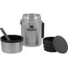 Stanley Classic Food Jar and Spork 18 oz | Vacuum Insulated Food Container | Wide Mouth Screw On Lid | Packable for Travel | Stainless Steel with Leakproof Lid | BPA-Free | Stainless Steel(18 oz)
