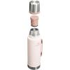 Stanley Classic Legendary Vacuum Bottle 1.5 qt | Wide Mouth with Leakproof Cup Lid | Keep Drinks Hot or Cold | Packable for Travel | Insulated Stainless Steel Thermos | BPA-Free | Hammertone Green(Rose Quartz)