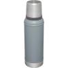 Stanley Classic Legendary Vacuum Bottle 1.5 qt | Wide Mouth with Leakproof Cup Lid | Keep Drinks Hot or Cold | Packable for Travel | Insulated Stainless Steel Thermos | BPA-Free | Hammertone Green(Hammertone Silver)