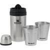 Stanley Happy Hour Cocktail Shaker Set 20 oz | Bartender Kit for Camping and Travel | Cocktail Drink Mixing Set with 2 Cups | Insulated Stainless Steel | BPA-Free | Black 2.0(Stainless Steel)