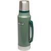 Stanley Heritage Classic Vacuum Bottle with Handle 1.1 qt | Wide Mouth w/Leakproof Cup Lid | Keep Drinks Hot or Cold | Insulated Stainless Steel Thermal Bottle | BPA-Free | Hammertone Green(Hammertone Green)