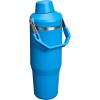 Stanley IceFlow 2.0 Fast Flow Tumbler with Handle 40 oz | Twist On Angled Spout Lid | Leakproof Water Bottle | Insulated Stainless Steel | BPA-Free | Black 2.0(Azure)