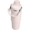 Stanley IceFlow 2.0 Fast Flow Tumbler with Handle 40 oz | Twist On Angled Spout Lid | Leakproof Water Bottle | Insulated Stainless Steel | BPA-Free | Black 2.0(Rose Quartz)