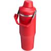 Stanley IceFlow 2.0 Fast Flow Tumbler with Handle 40 oz | Twist On Angled Spout Lid | Leakproof Water Bottle | Insulated Stainless Steel | BPA-Free | Black 2.0(Chili Red)