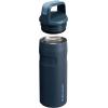 Stanley IceFlow Cap and Carry Water Bottle | Wide Mouth Twist Lid | Lightweight & Leakproof for Travel & Sports | Insulated Stainless Steel | BPA-Free(Navy)