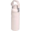 Stanley IceFlow Fast Flow Water Bottle | Angled Spout Lid | Lightweight & Leakproof for Travel & Sports | Insulated Stainless Steel | BPA-Free(Rose Quartz)