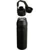 Stanley IceFlow Fast Flow Water Bottle 36 oz | Angled Spout Lid | Lightweight and Leakproof for Travel and Sports | Insulated Stainless Steel | BPA-Free | Black 2.0