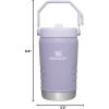 Stanley IceFlow Flip Straw Jug with Handle 40 oz| Twist On Lid and Flip Up Straw | Leak Resistant for Travel and Sports | Insulated Stainless Steel | BPA-Free | Lilac(Lavender)