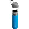 Stanley Quick Flip GO Water Bottle 24 oz | Push Button Lid | Leakproof and Packable for Travel and Sports | Insulated Stainless Steel | BPA-Free | Azure(Azure)