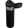 Stanley Quick Flip GO Water Bottle 24 oz | Push Button Lid | Leakproof and Packable for Travel and Sports | Insulated Stainless Steel | BPA-Free | Azure(Black 2.0)