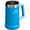 Stanley Stay-Chill Beer Stein 24 oz | Heavy Duty Big Grip Handle | Beer Tumbler Drink Cup, Holds 2 Cans | Insulated Stainless Steel Party Mug | BPA-Free(Azure)