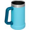 Stanley Stay-Chill Beer Stein 24 oz | Heavy Duty Big Grip Handle | Beer Tumbler Drink Cup, Holds 2 Cans | Insulated Stainless Steel Party Mug | BPA-Free(Pool)