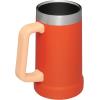 Stanley Stay-Chill Beer Stein 24 oz | Heavy Duty Big Grip Handle | Beer Tumbler Drink Cup, Holds 2 Cans | Insulated Stainless Steel Party Mug | BPA-Free(Tigerlily)