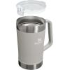 Stanley Stay-Chill Pitcher 64 oz | Cold Water, Beer, and Drink Pitcher with Lid | Large Capacity Durable Beverage Container with Handle | Insulated Stainless Steel | BPA-Free(Ash)