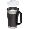 Stanley Stay-Chill Pitcher 64 oz | Cold Water, Beer, and Drink Pitcher with Lid | Large Capacity Durable Beverage Container with Handle | Insulated Stainless Steel | BPA-Free(Charcoal Glow)