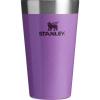 STANLEY Adventure Stacking Beer Pint Glass | Stackable Drinking Cup for Cold Beverages | Dishwasher Safe | Insulated Stainless Steel Tumbler | BPA-Free(Hammertone Lilac)