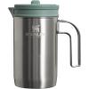 STANLEY All In One French Press Coffee Maker 32 oz | 5 Minute Brew, 4 Hours Hot | Mesh Filter for Coffee Grounds | Insulated Stainless Steel French Press | BPA-Free | Stainless(Stainless Steel Shale)