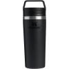 STANLEY Cafe To Go Travel Mug 20 oz | Leakproof Two-Part Drink Through Lid | Tumbler Cup for Coffee, Tea and Drinks | Insulated Stainless Steel Coffee Mug | BPA-Free | Rose Quartz(Black 2.0)