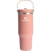 STANLEY IceFlow 2.0 Flip Straw Tumbler with Handle 30 oz | Twist On Lid and Flip Up Straw | Leak Resistant Water Bottle | Insulated Stainless Steel | BPA-Free | Hydrangea(Exclusive Sienna)