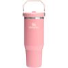 STANLEY IceFlow 2.0 Flip Straw Tumbler with Handle 30 oz | Twist On Lid and Flip Up Straw | Leak Resistant Water Bottle | Insulated Stainless Steel | BPA-Free | Hydrangea(Pink Mesa)